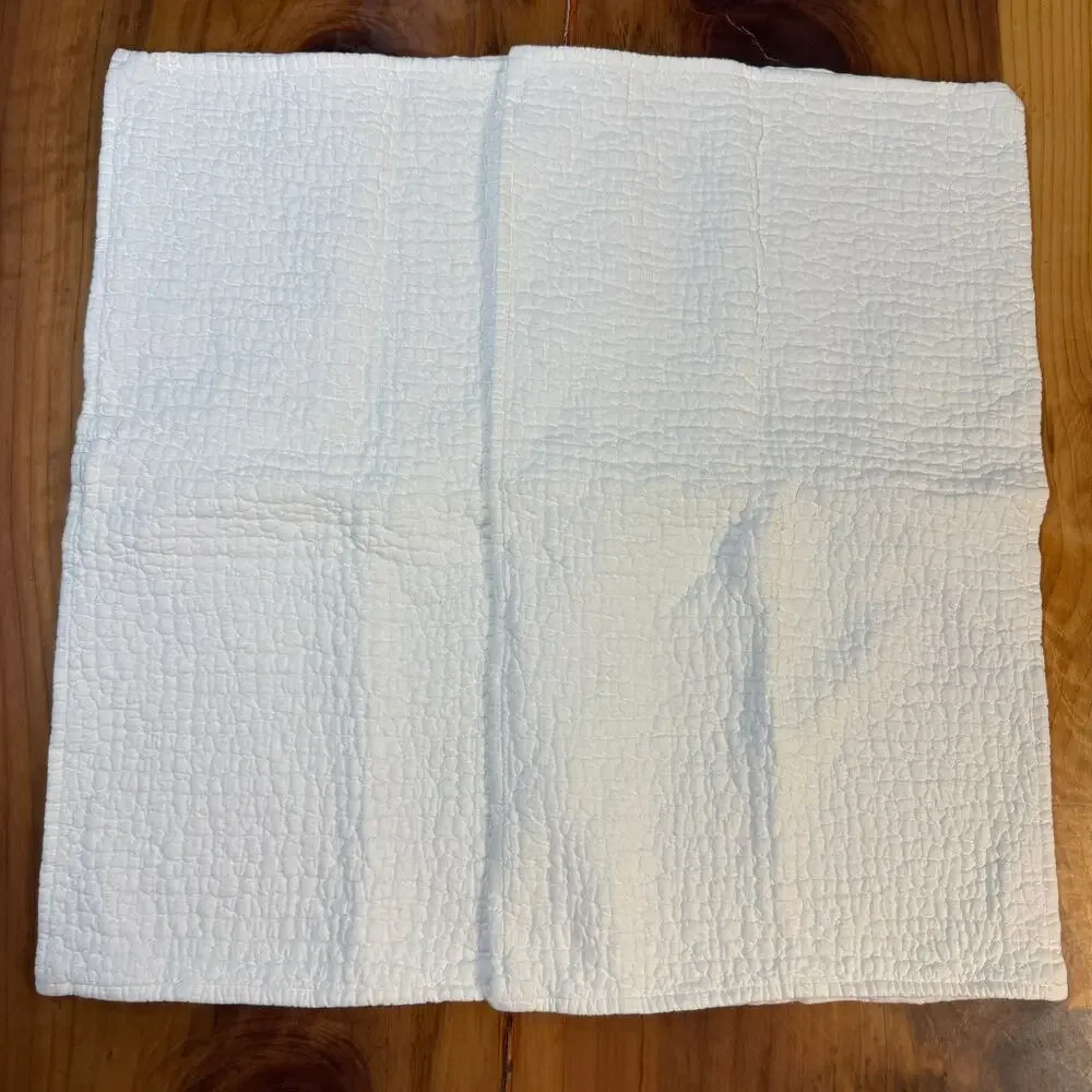 Restoration Hardware Pillow Sham LOT OF 2 Linen Quilted Rectangular King W4-30